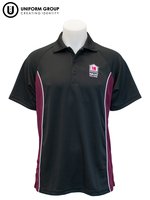 Polo Unisex - Black/Maroon-all-Waihi College Uniform Shop